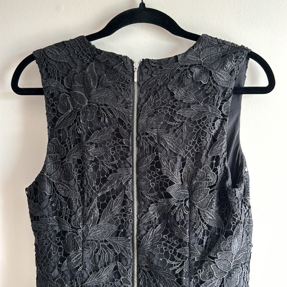 NICHOLAS Black Lace Deep V Midi Dress - Size 6 - Picture 9 of 11